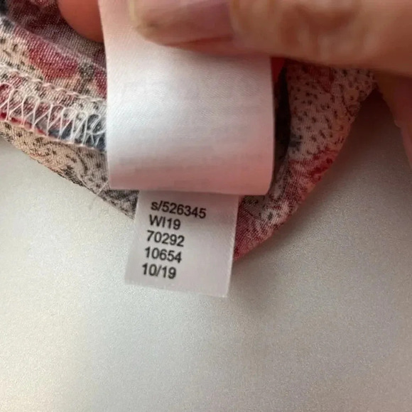 Loft Paisley Wrap Back Cropped Top Size L - Picture 10 of 11